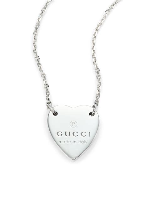 gucci necklace with heart